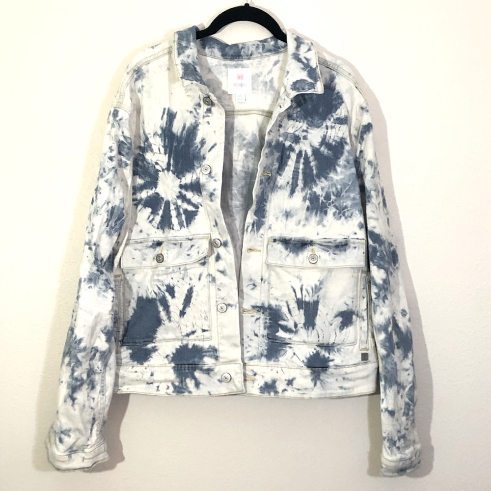 🚨 LAST CALL!!🚨 Tie-Dye Denim Jacket—size 2XL—LIKE NEW! Never Worn!